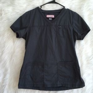 koi grey scrub top size S